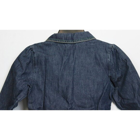 NEW 2006/05 Gymboree Prep Denim Blazer Jacket 7 Spring Tulip Belted Buttons Bow - Picture 7 of 10
